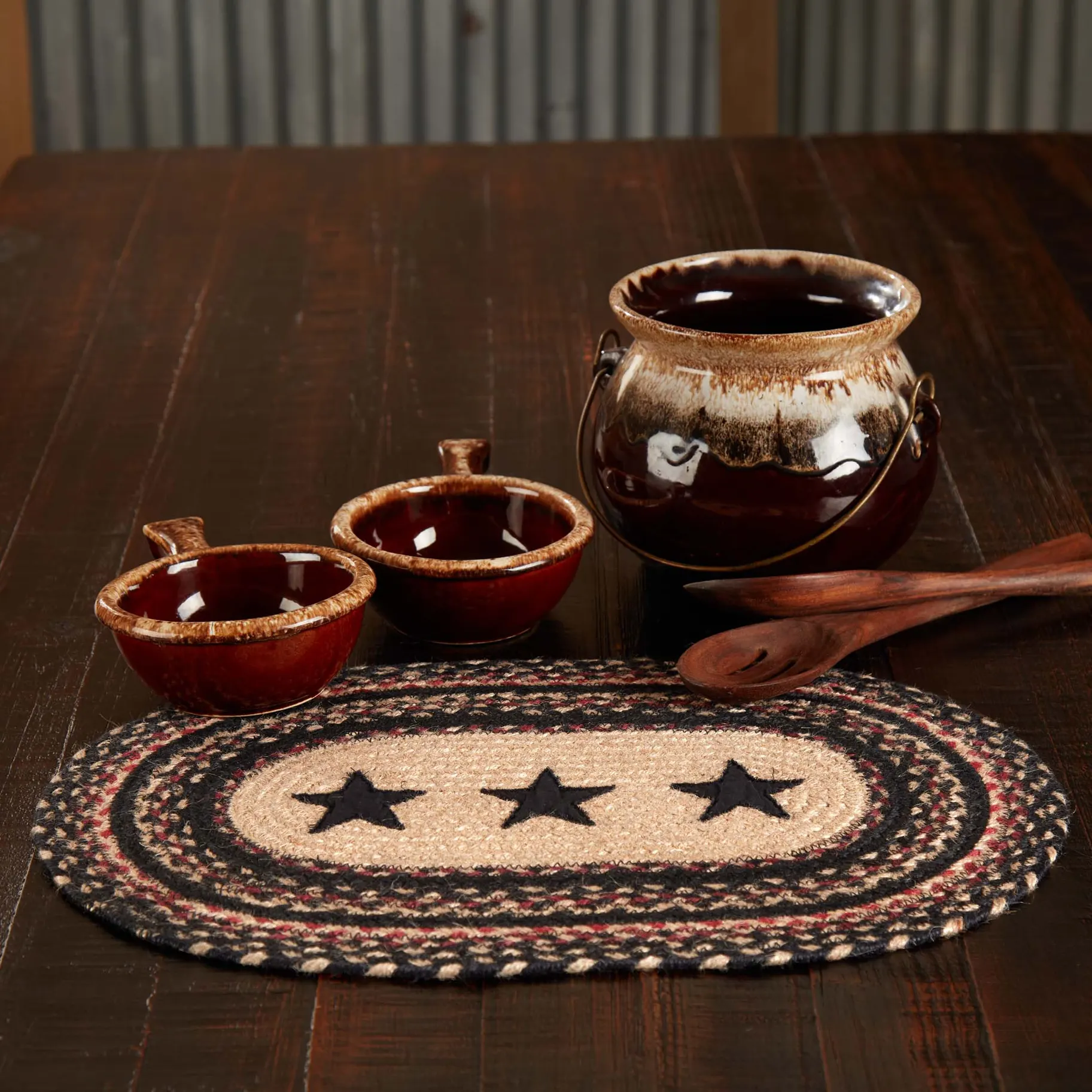 Colonial Star Jute Oval Placemat 12x18
