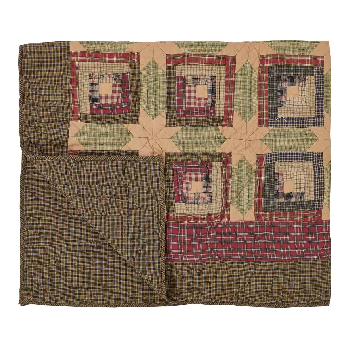 Tea Cabin Throw Quilted 60x50 detail