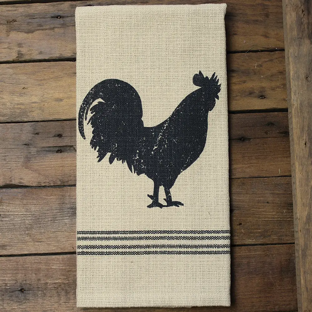 Farmhouse Rooster Oat Towel
