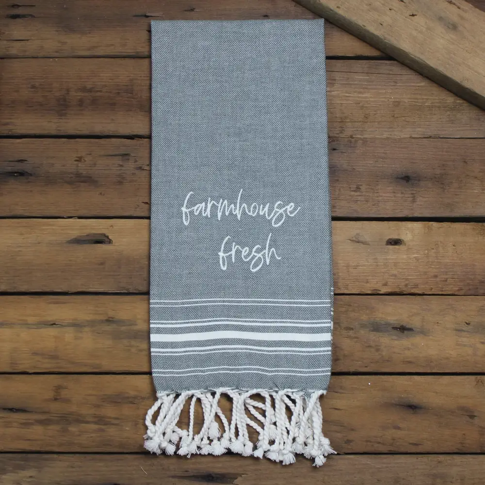 Farmhouse fresh Pewter Towel