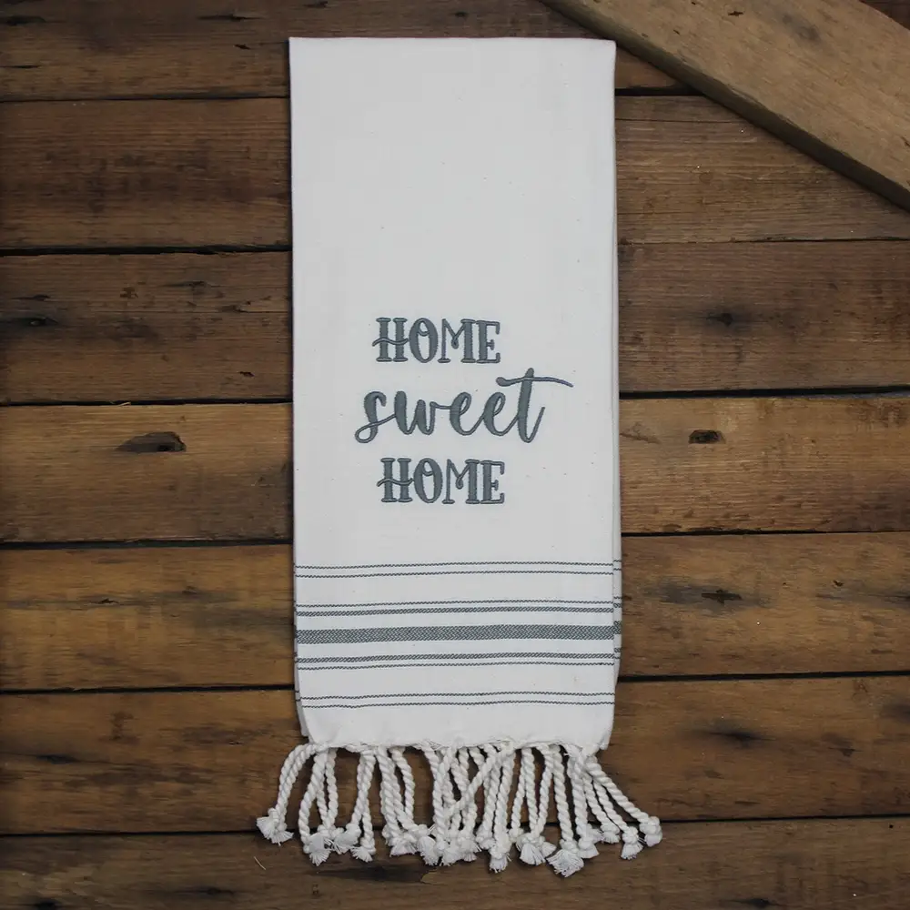 Home Sweet Home Cream Towel