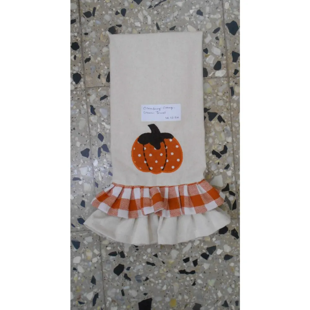 Pumpkin Patch Towel 18 In x 28 In - Orange