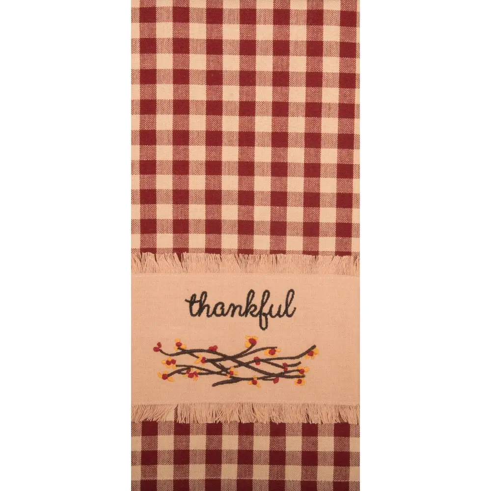 Thankful Embroidered Towel